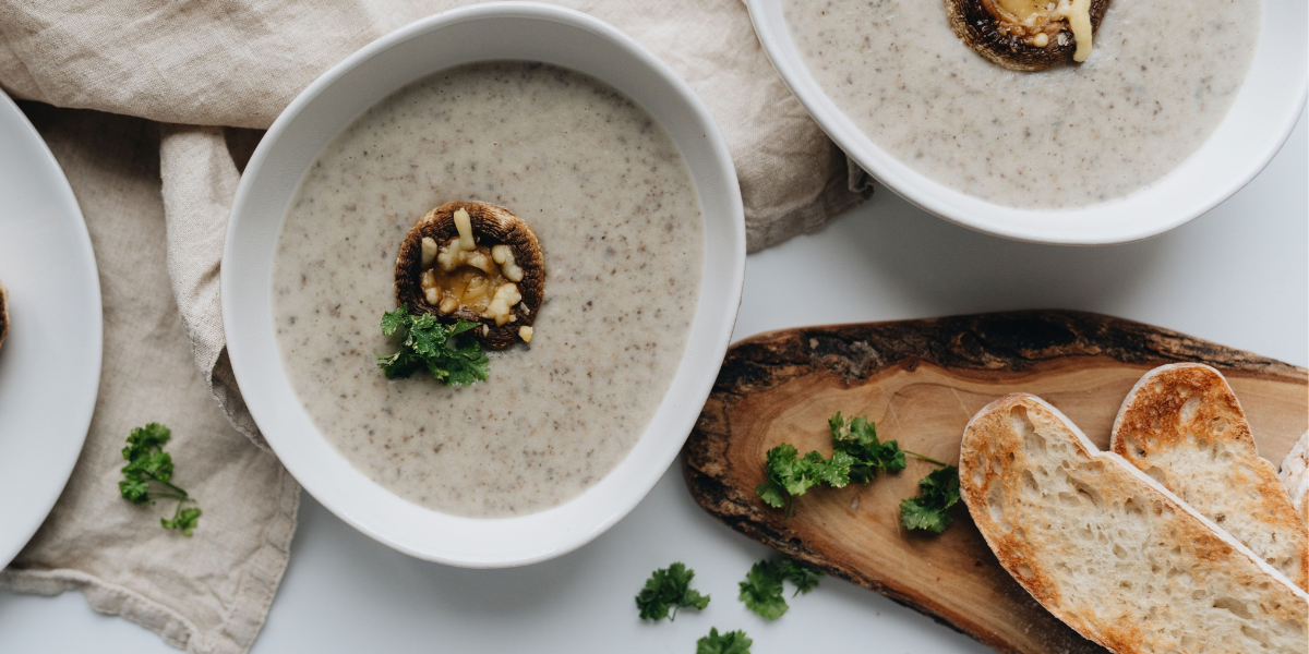Chesntut and mushroom soup
